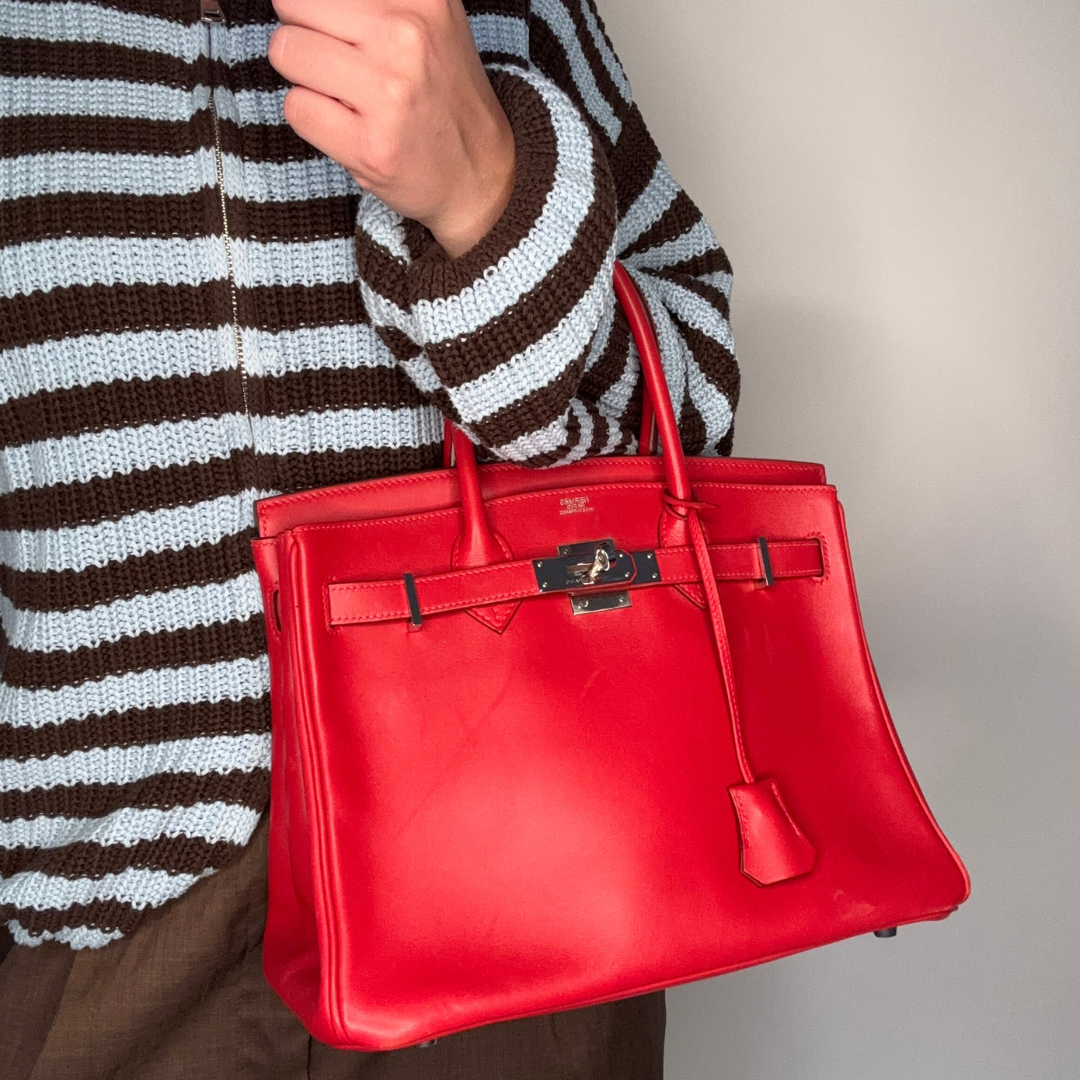 Hermes Birkin 30 Rouge Swift Leather PHW 2007