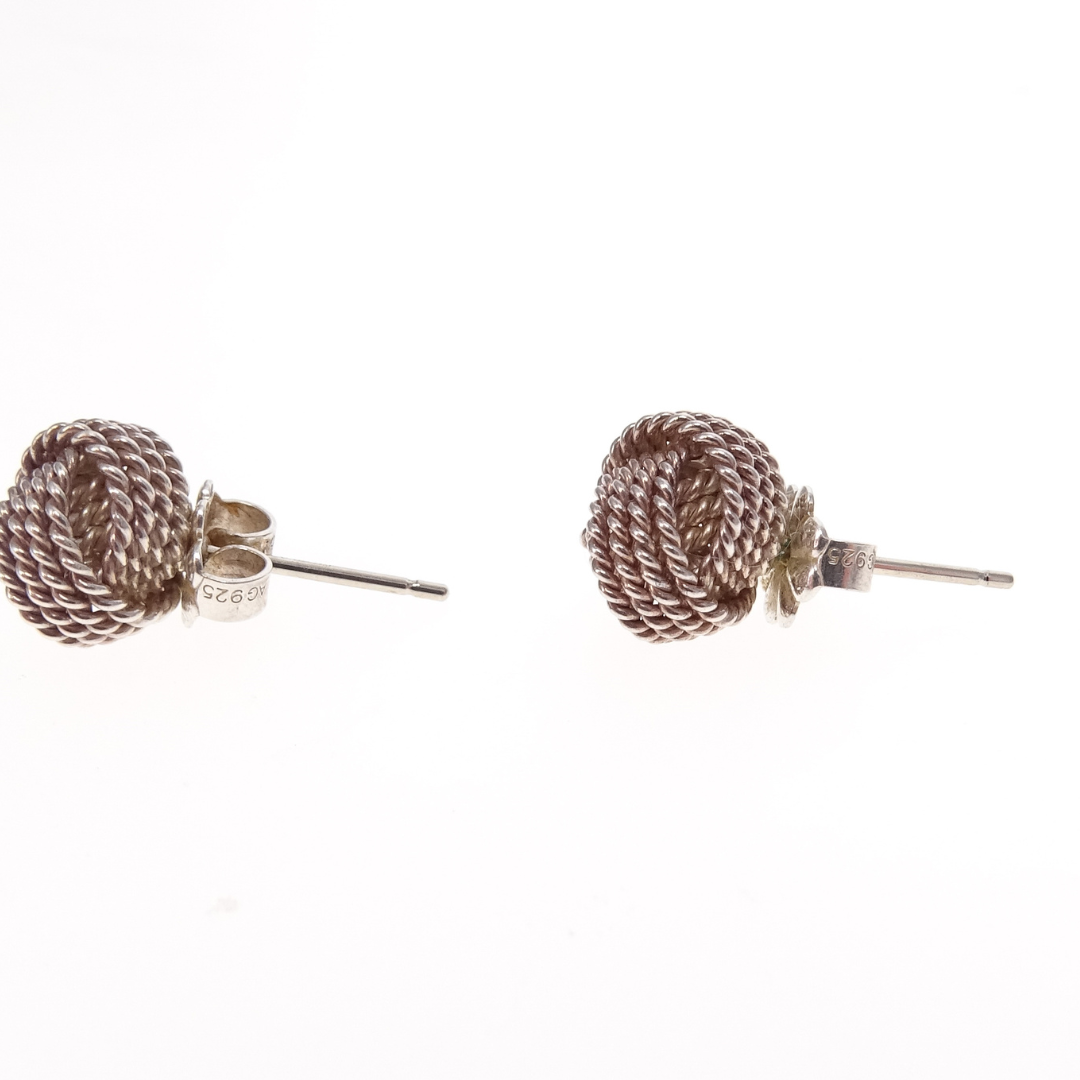 Tiffany & Co Knot Earrings Sterling Silver 2