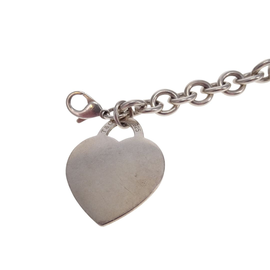 Tiffany & Co Large RTT Heart Tag Bracelet Sterling Silver