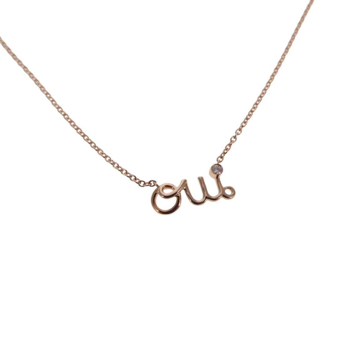 DiorAmour Collection Oui Necklace in 18k Rose Gold With Diamond