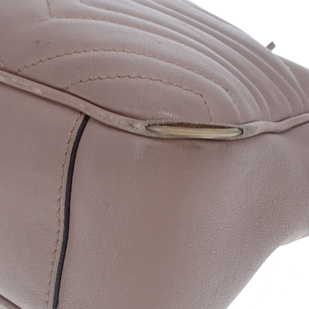 Gucci Taupe Chevron Medium Marmont Crossbody