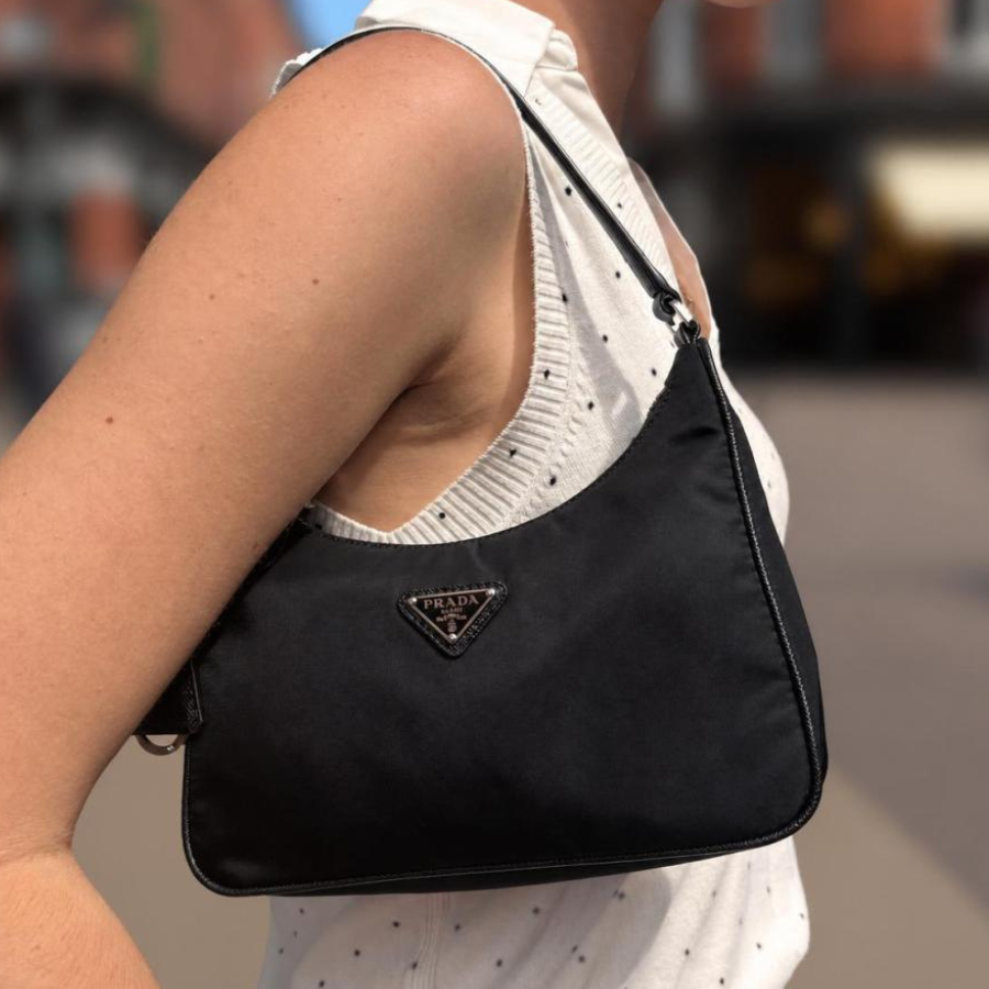 Prada Re-Edition 2005 Mini Bag Black Nylon and Saffiano