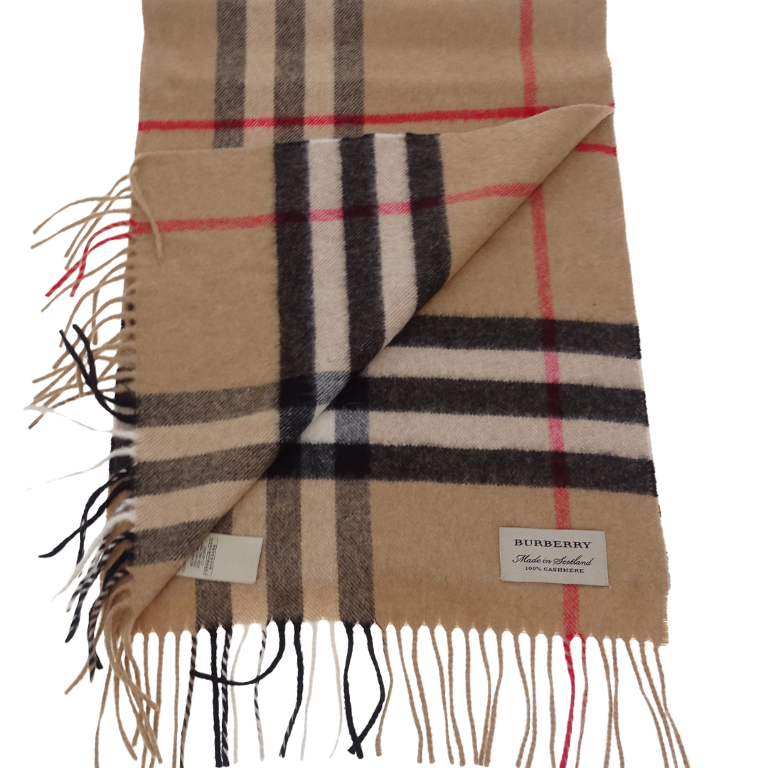Burberry Cashmere Scarf In Giant Heritage Check