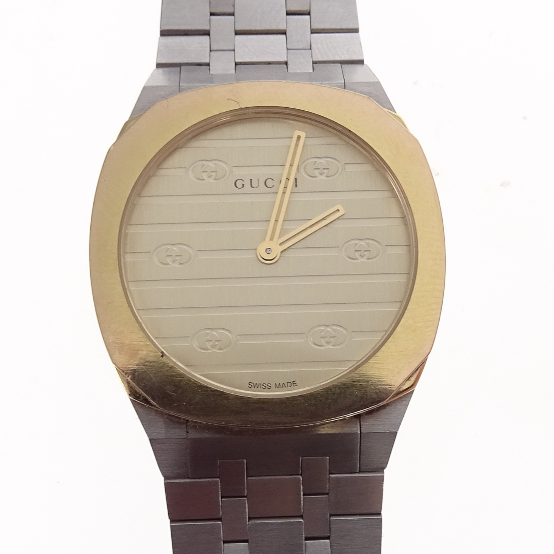 Gucci 25H 30mm Watch Brass and Stainless Steel