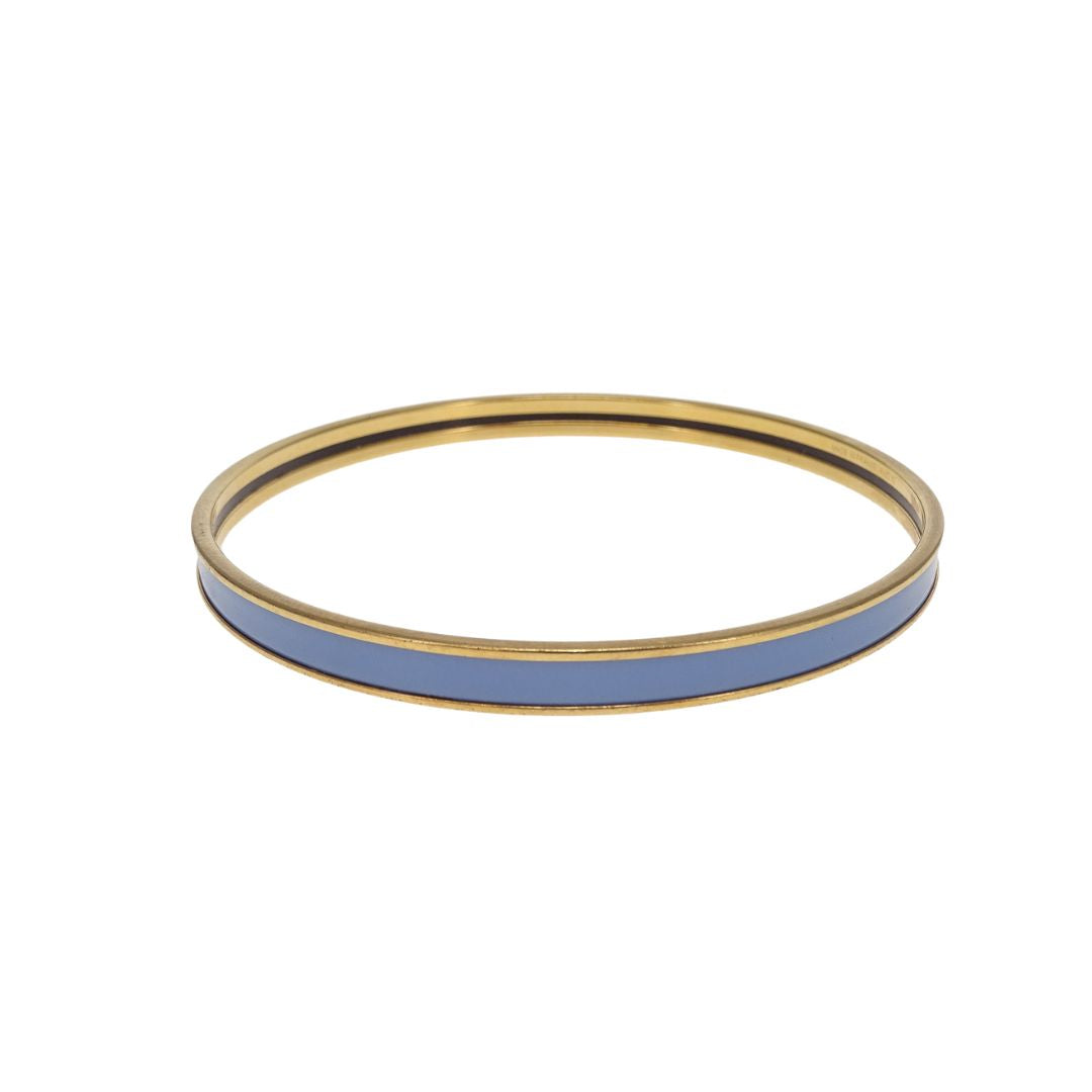 Hermes Printed Enamel Bangle 65 Black & Gold