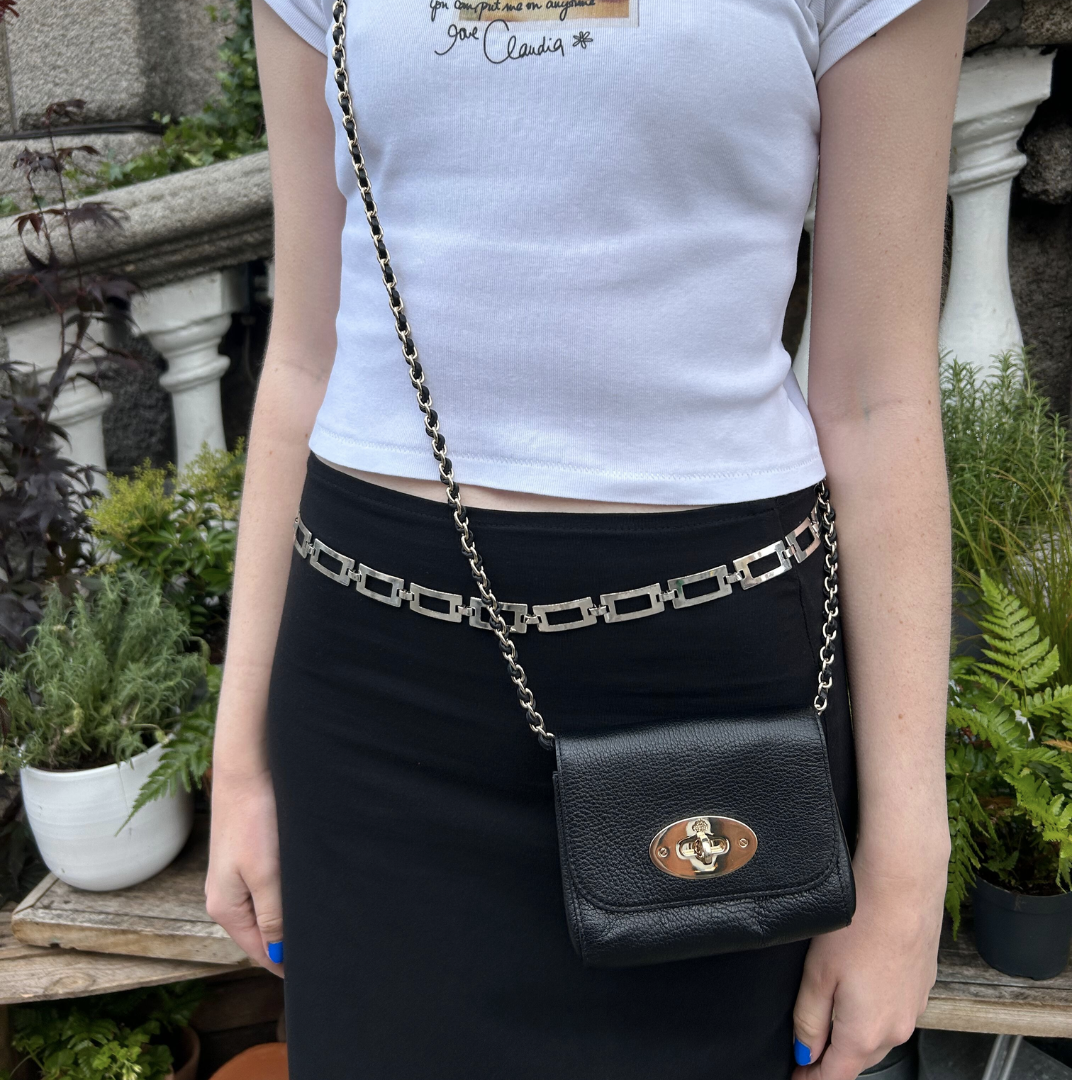 Mulberry Glossy Goat Black Mini Lily Designer Exchange Ltd