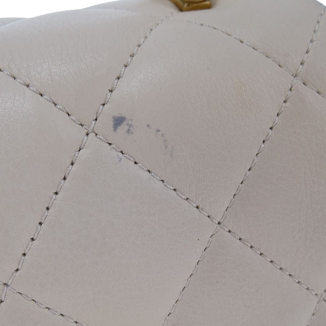 Chanel Pearl CC Accordian Flap Bag Ivory GHW 19/20