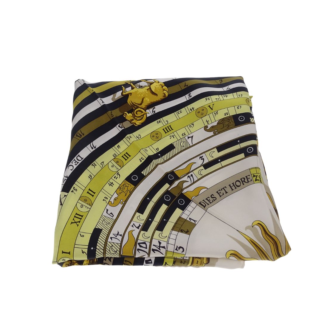 Hermes Dies Et Hore Astrologie Silk Scarf 90cm Vintage