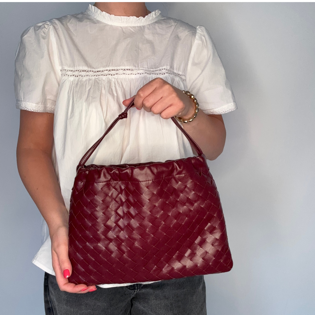 Bottega Veneta Dustbag Barolo Medium Leather Clutch