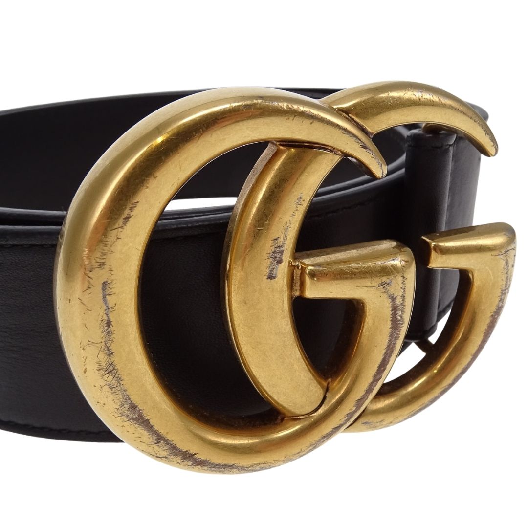 Gucci GG Belt 40mm Black GHW (size 80cm)
