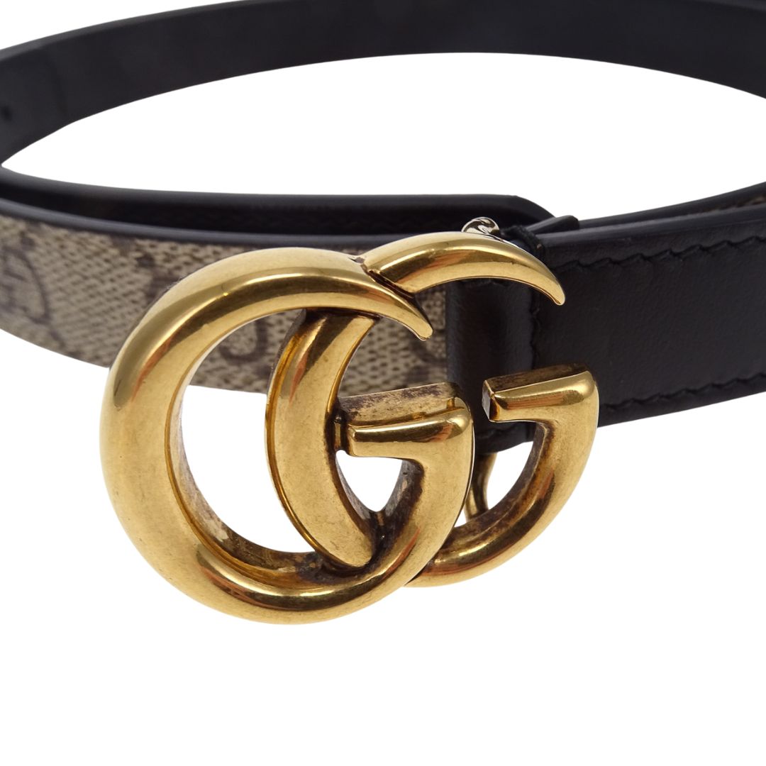 Gucci GG Interlocking Belt In Thin GG Supreme Print 105/42