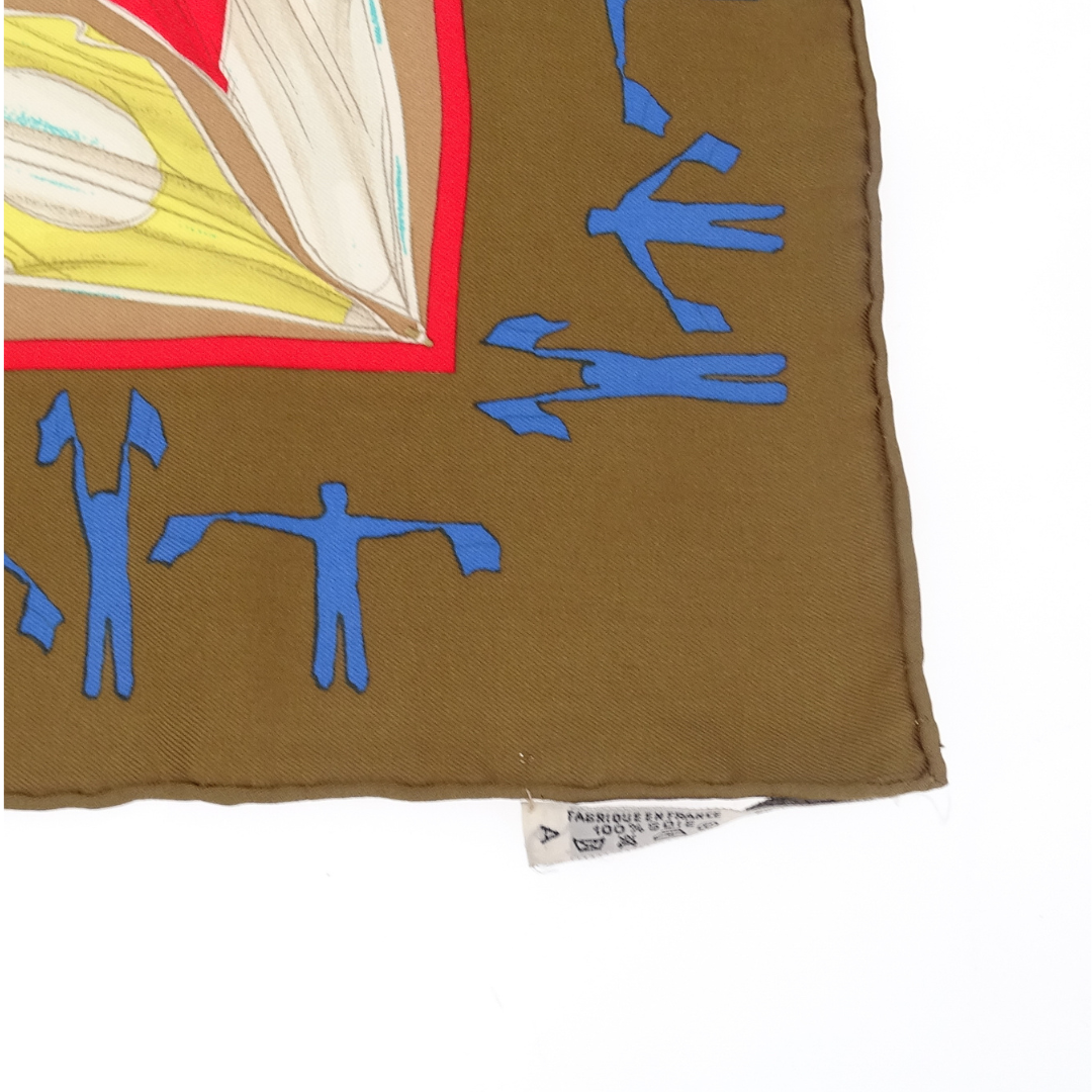 Hermes En Course Scarf 100% Silk 90x90