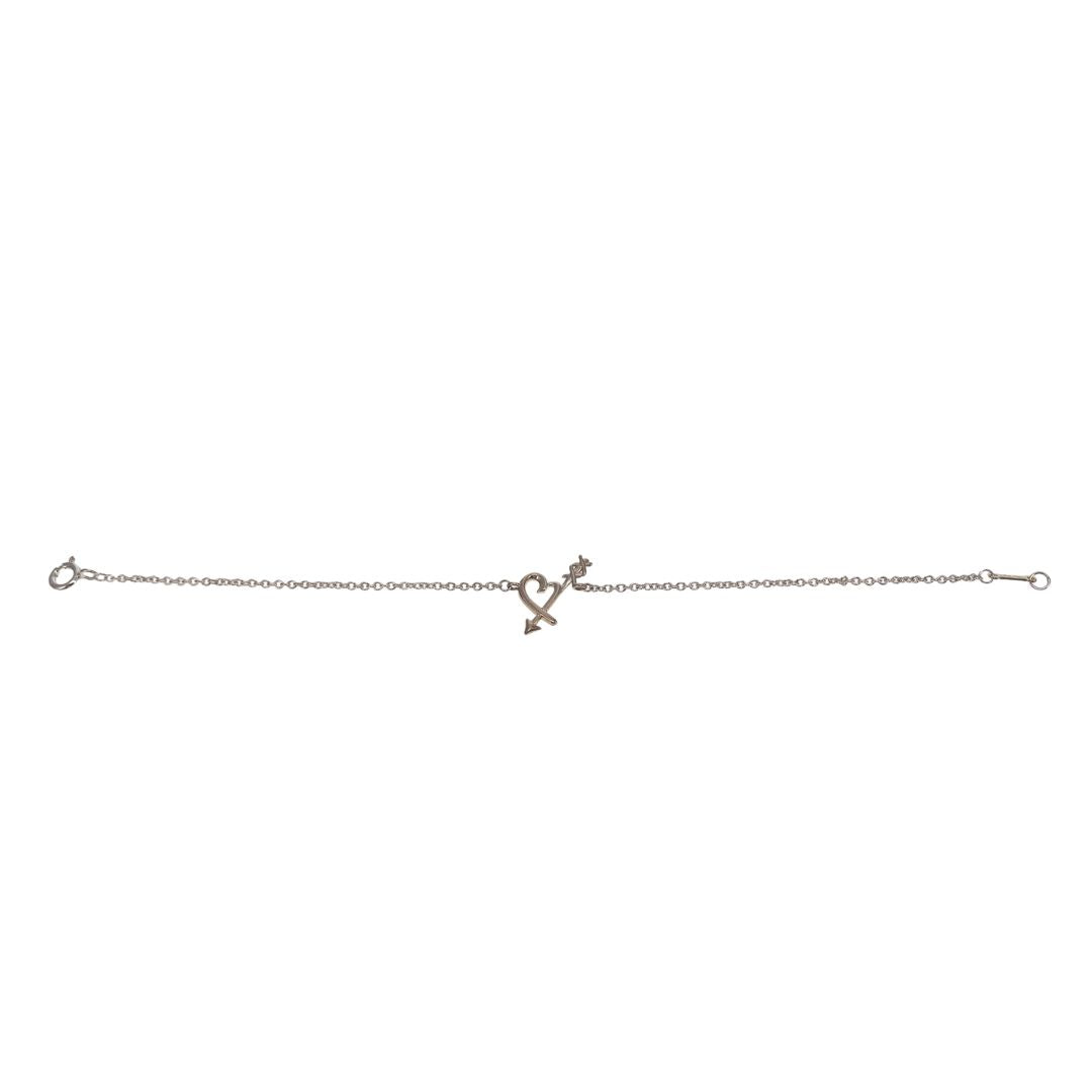 Tiffany & Co Paloma Picasso Loving Heart Sterling Silver Bracelet 925