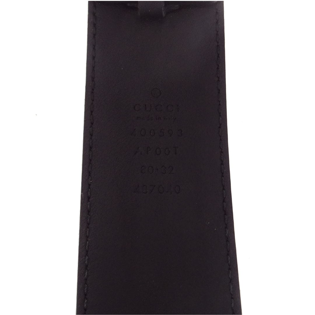 Gucci GG Belt 40mm Black GHW (size 80cm)
