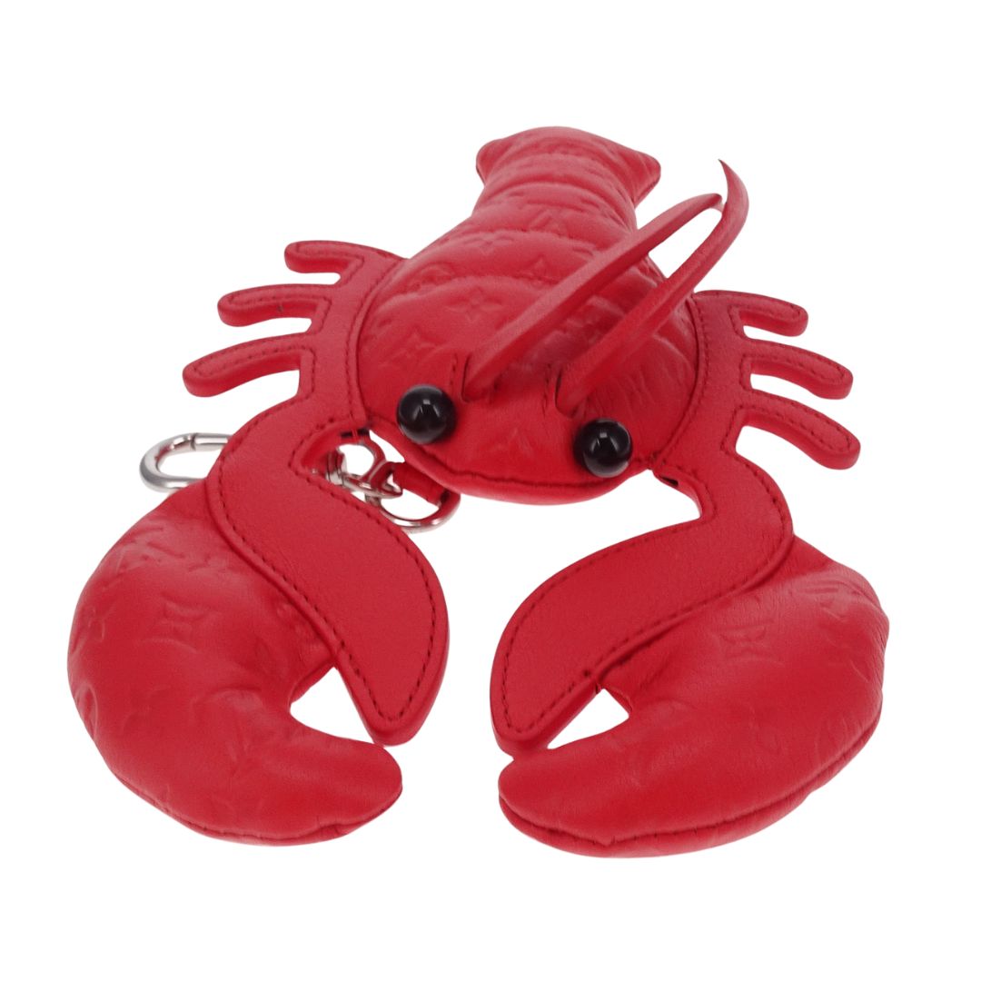Louis Vuitton Lobster Bag Charm Red Mono Leather