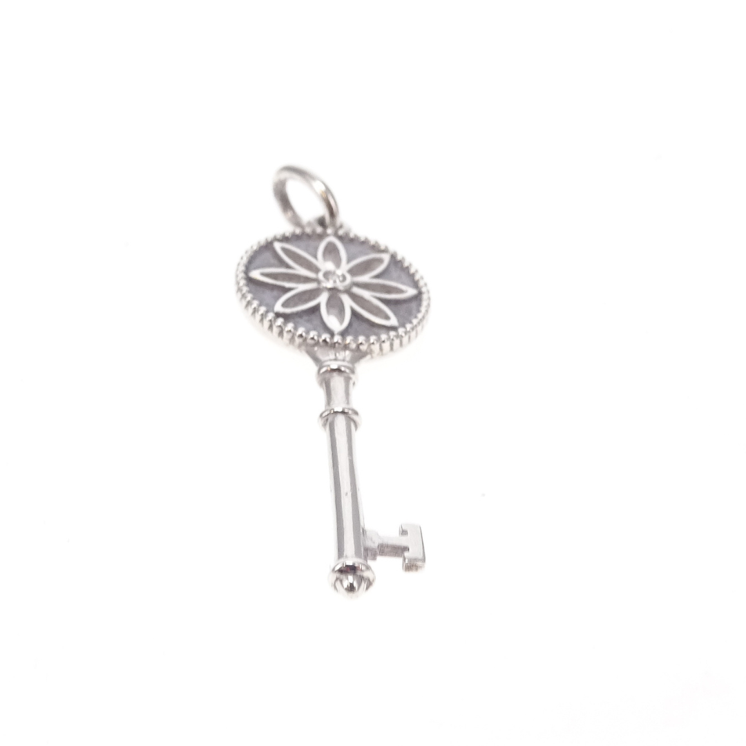 Tiffany & Co Blossom Key Pendant Sterling Silver With Diamond