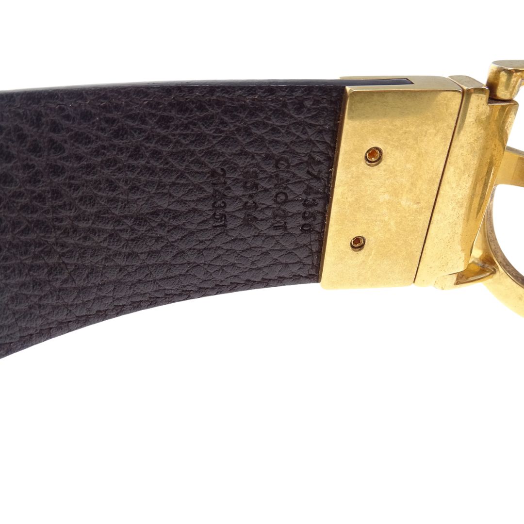 Gucci Belt Black/Brown Reversible GHW (85cm)