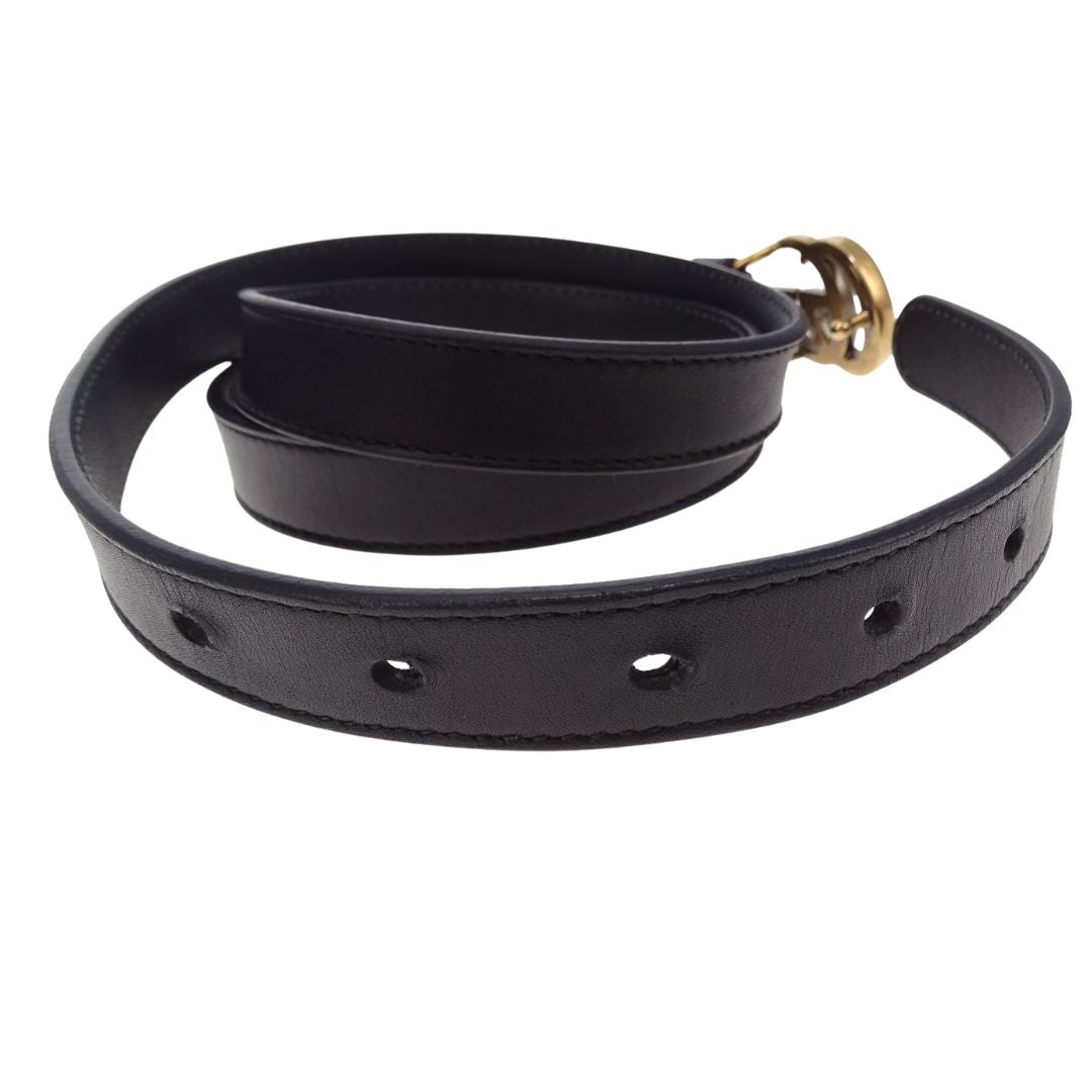 Gucci GG Belt Thin Model Black GHW 90cm