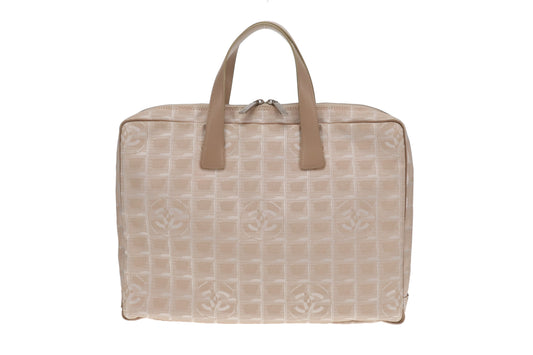 Chanel Beige New Travel Line Nylon Briefcase 2002/03