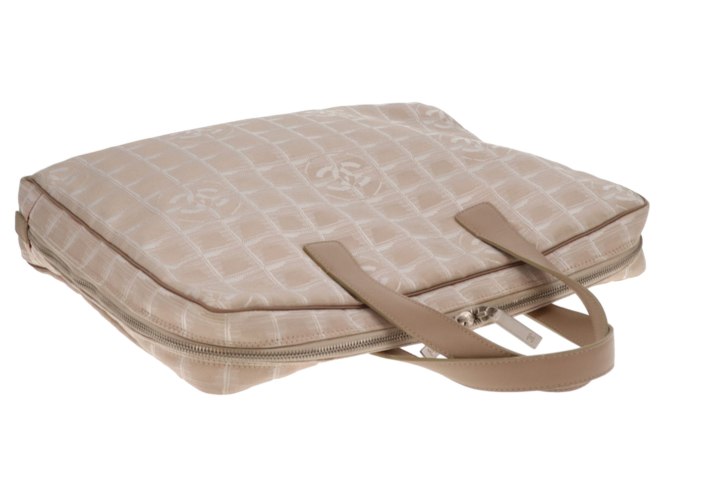 Chanel Beige New Travel Line Nylon Briefcase 2002/03
