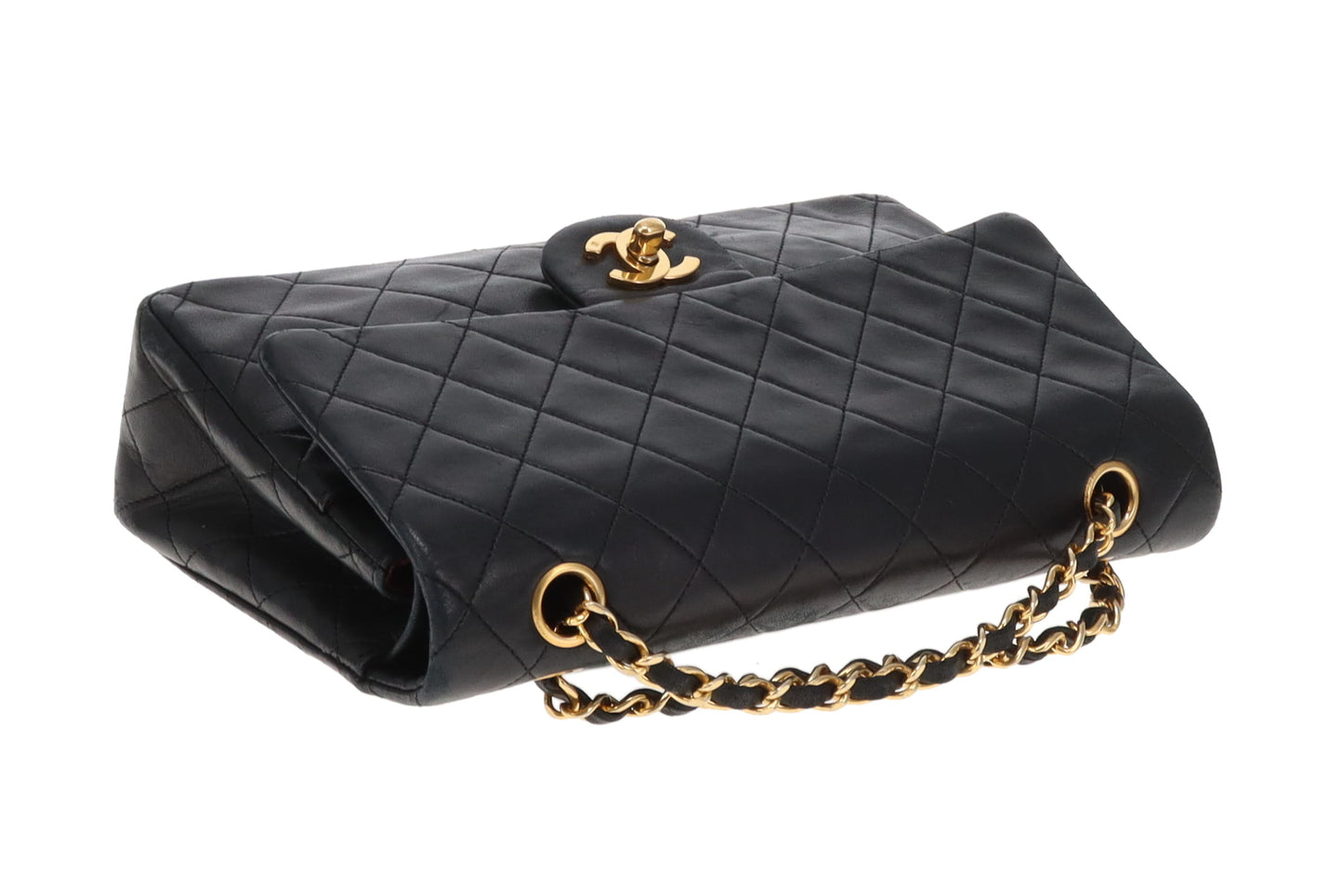 Chanel Classic Double Flap Vintage Black Lambskin 1989/91 GH