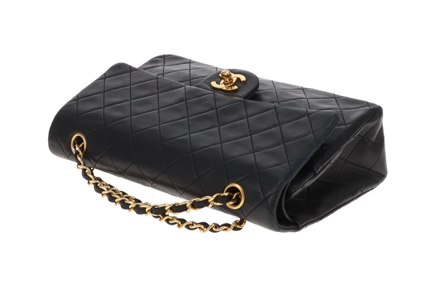 Chanel Classic Double Flap Vintage Black Lambskin 1989/91 GH