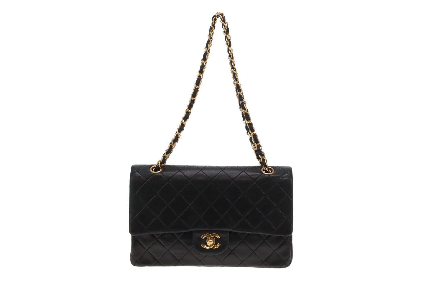 Chanel Classic Double Flap Vintage Black Lambskin 1989/91 GH