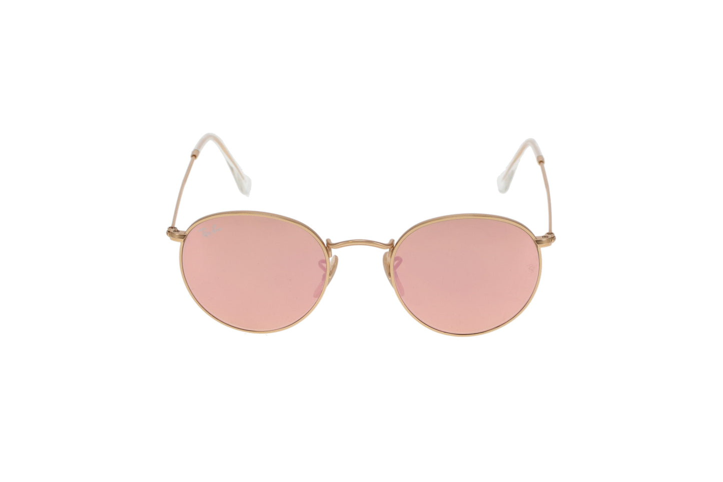 Ray-Ban Round Lens Sunglasses Rose Gold and Pink Mirror Lens