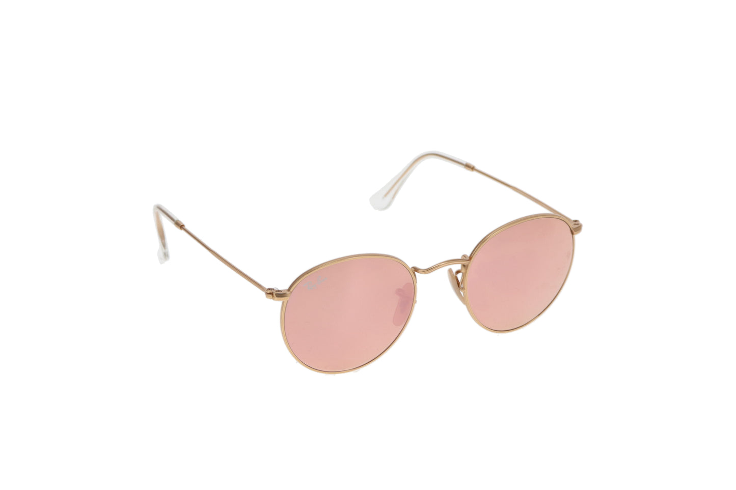 Ray-Ban Round Lens Sunglasses Rose Gold and Pink Mirror Lens