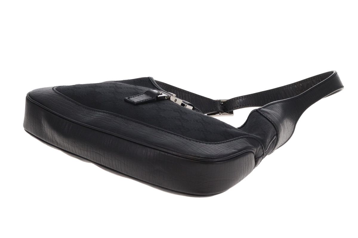 Pre-Owned Gucci Jackie Small Shoulder Bag – Black GG Canvas 