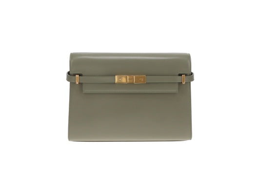 Saint Laurent Manhattan Medium Light Sage Box Leather 2022