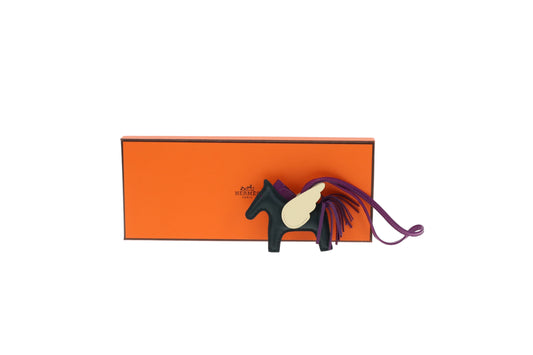 Hermes Pegasus Rodeo Bag Charm In Milo Lambskin 2024