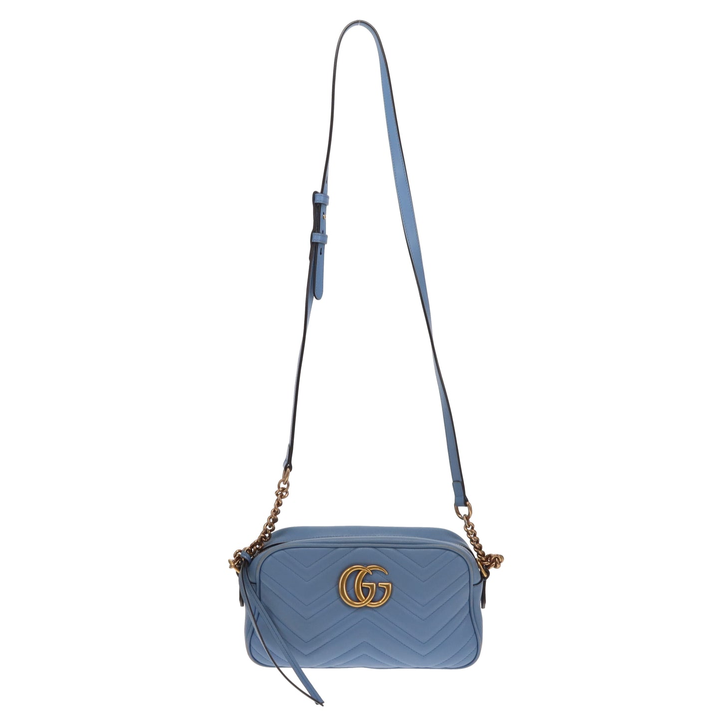 Gucci Marmont Camera Bag Small Baby Blue GHW