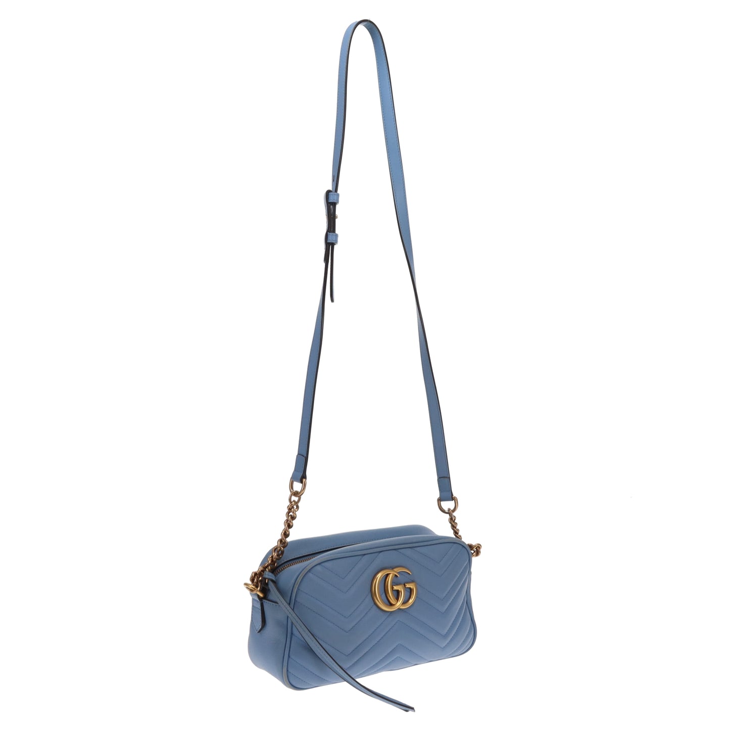 Gucci Marmont Camera Bag Small Baby Blue GHW