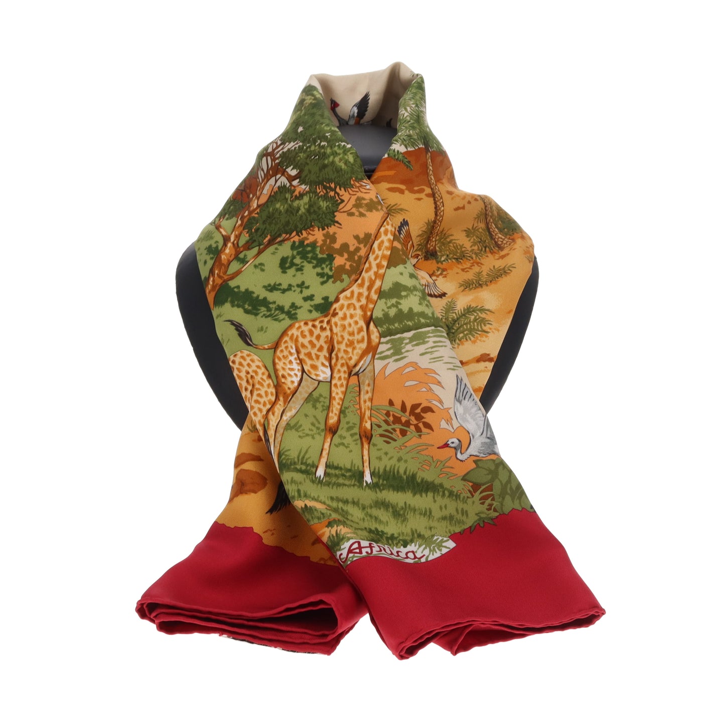 Hermes Africa Scarf 90 100% Silk