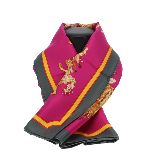 Hermes Carrousel Scarf 90 100% Silk