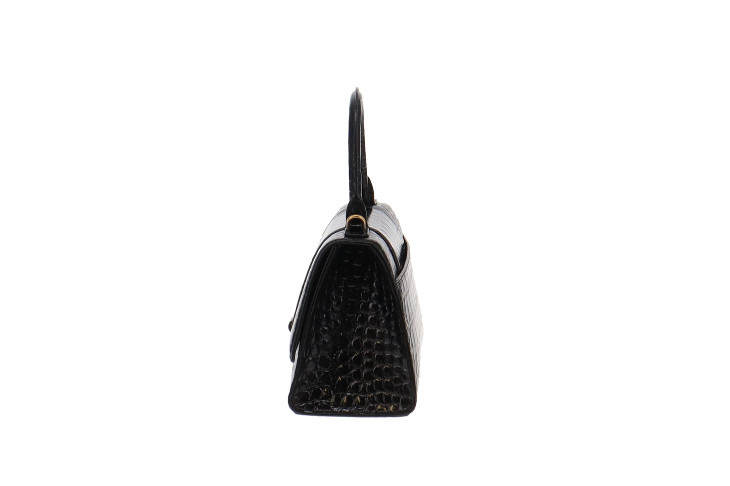 Balenciaga Hourglass Small Black Crocodile Embossed Leather GH RRP €2350