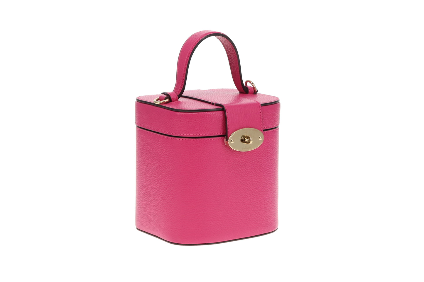 Mulberry Pink Small Classic Grain Vanity Case with Strap