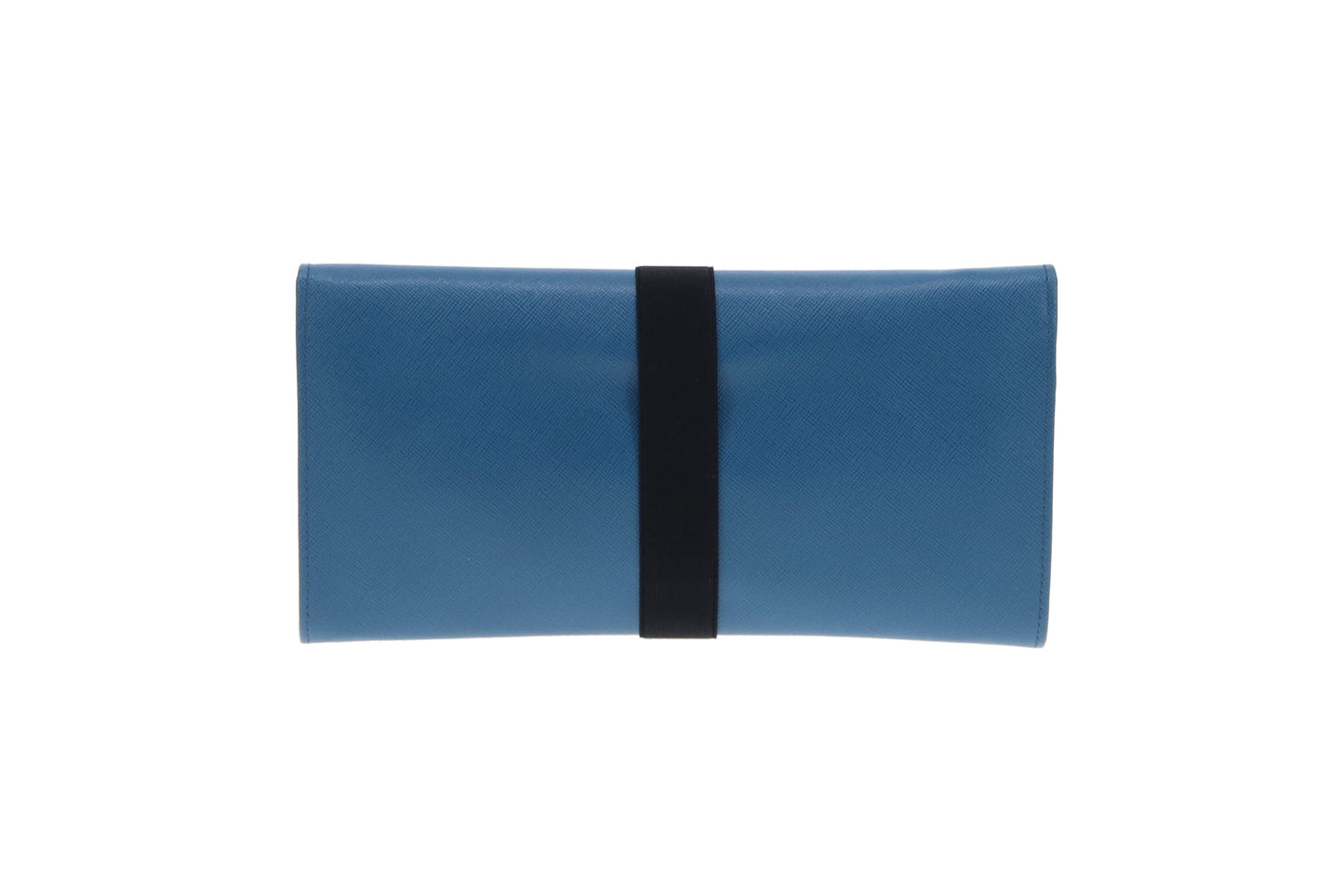 Prada Saffiano Metal Cobalto Long Clutch