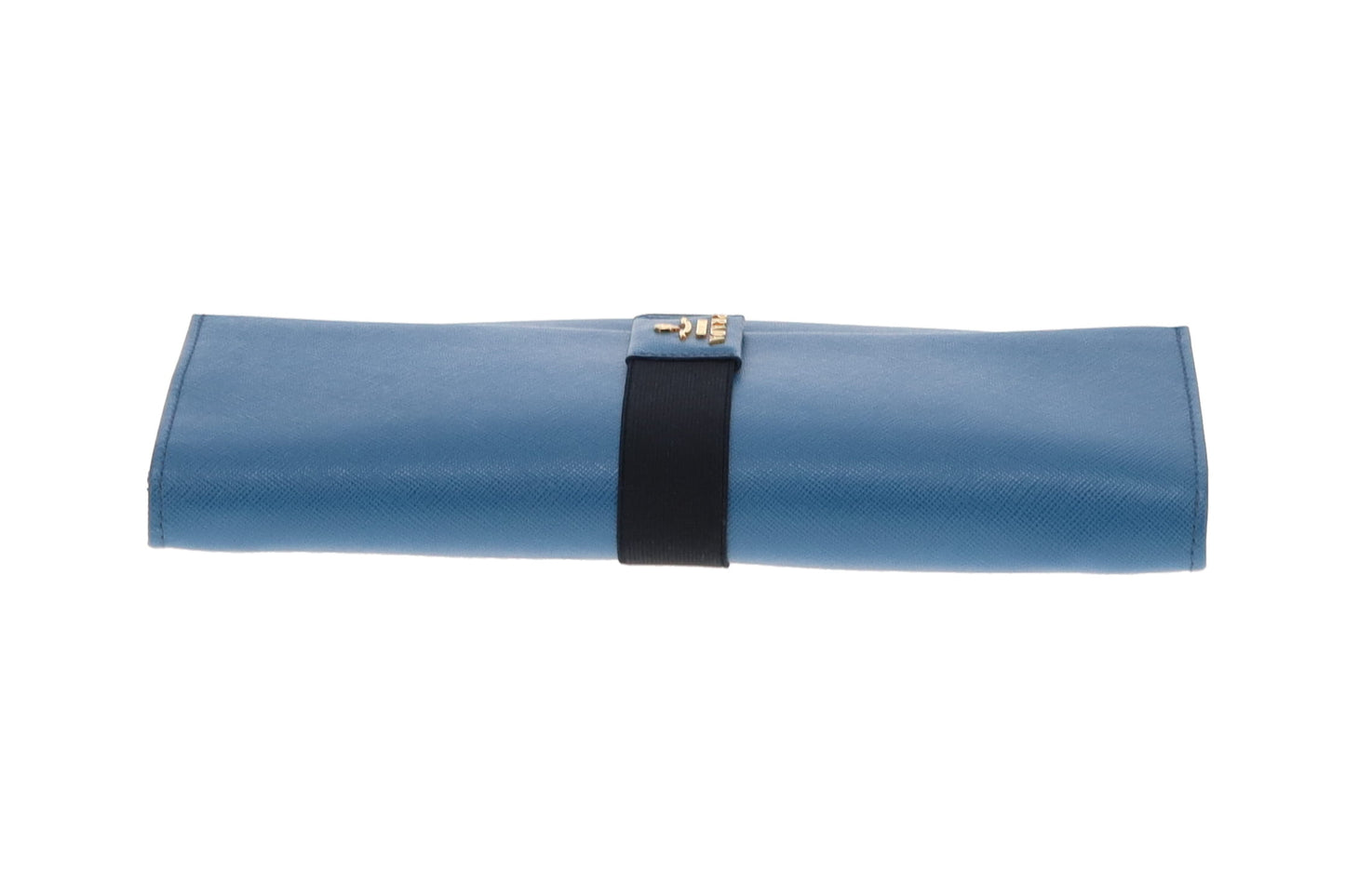 Prada Saffiano Metal Cobalto Long Clutch