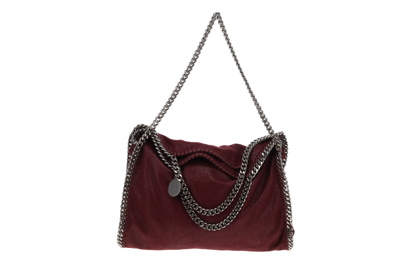 Stella McCartney 3 Chain Falabala Tote Maroon Shaggy Deer SHW
