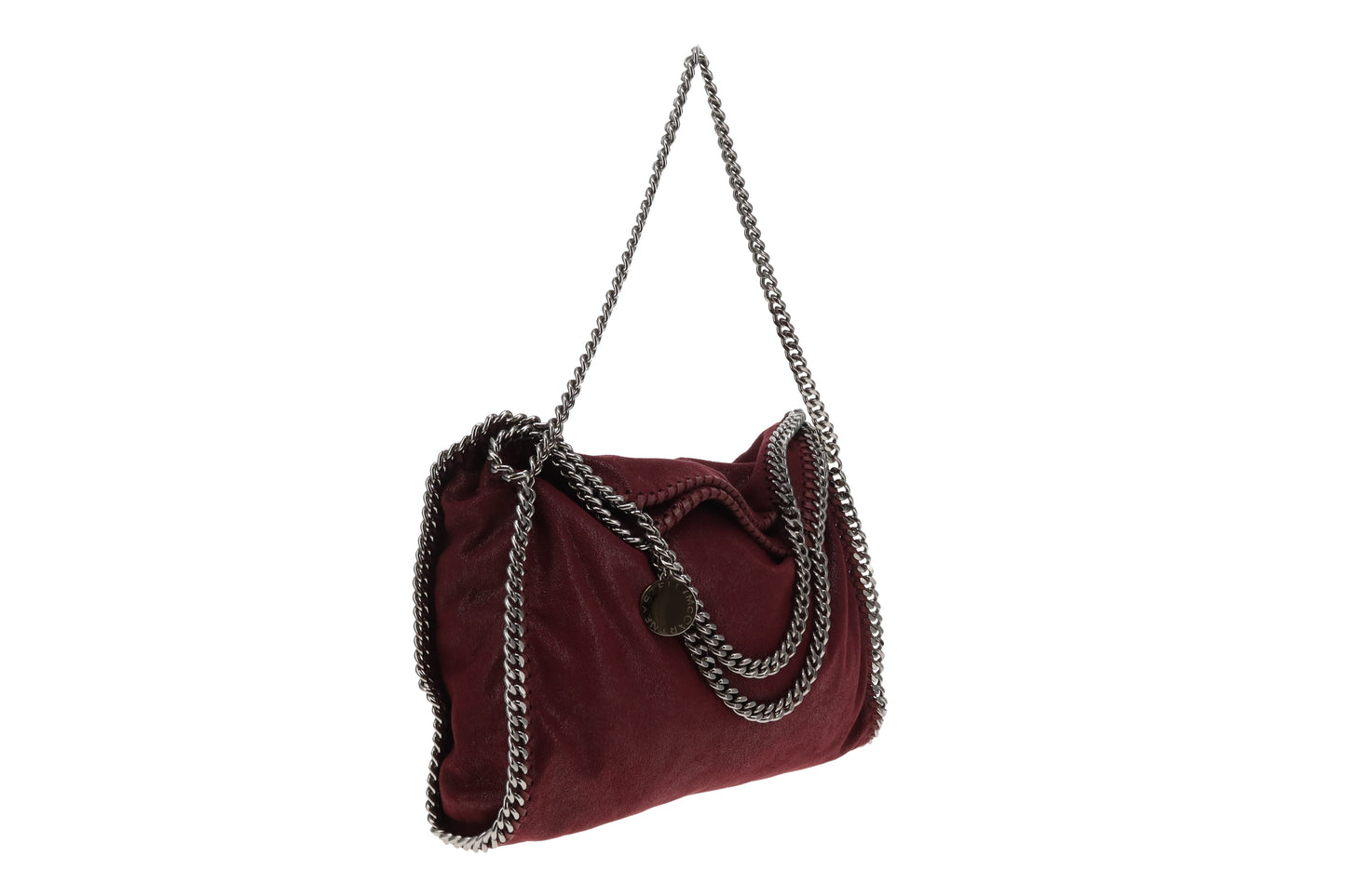 Stella McCartney 3 Chain Falabala Tote Maroon Shaggy Deer SHW