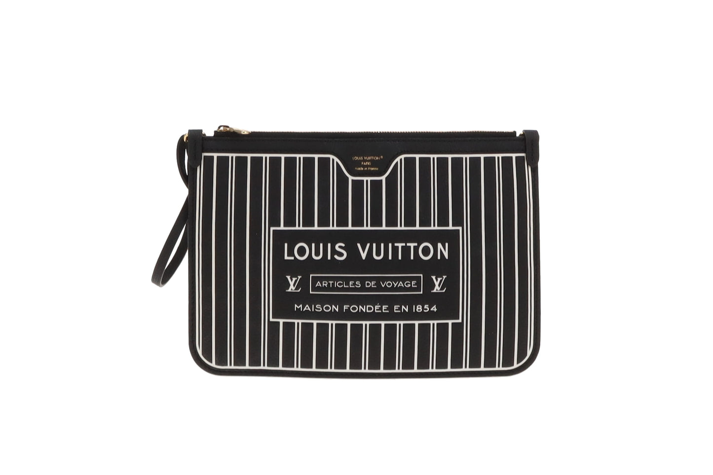 Louis Vuitton Neverfull Pochette Inside Out Black Leather