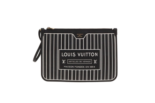Louis Vuitton Neverfull Pochette Inside Out Black Leather
