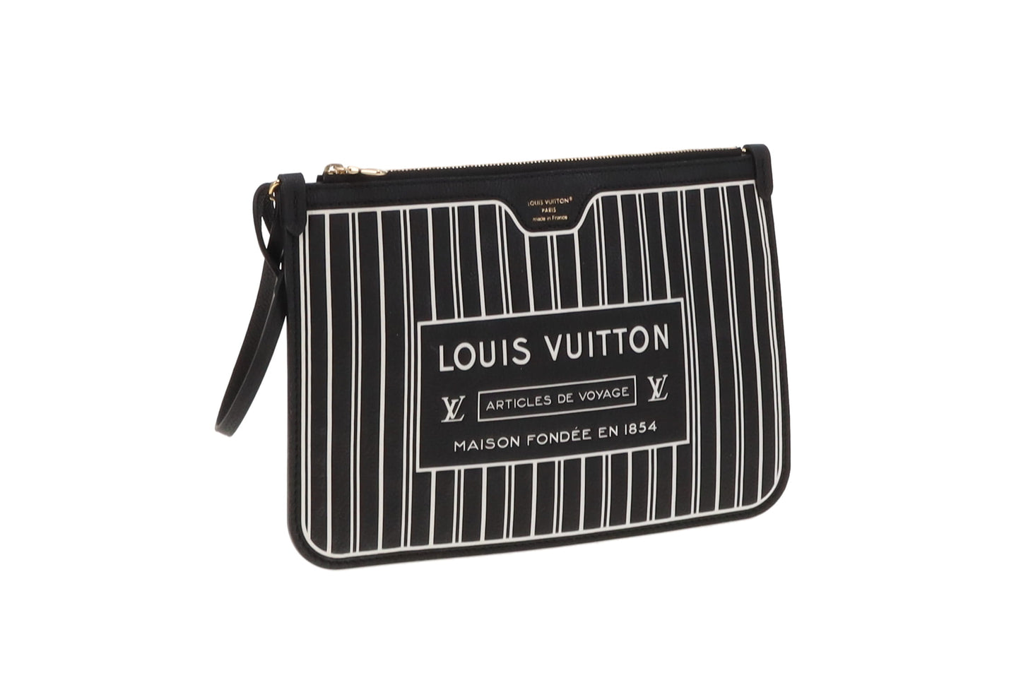 Louis Vuitton Neverfull Pochette Inside Out Black Leather