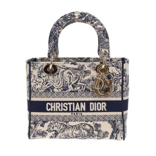 Dior Lady D-Lite Medium Toile de Jouy Reverse Embroidery 2021