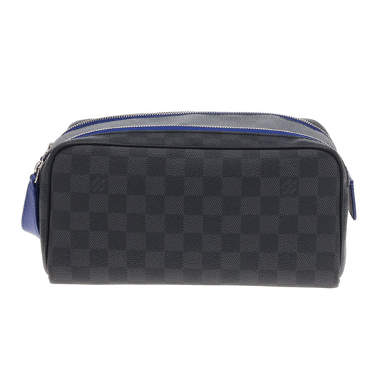 Louis Vuitton Dopp Toiletry Bag Damier Graphite and Blue (NFID)