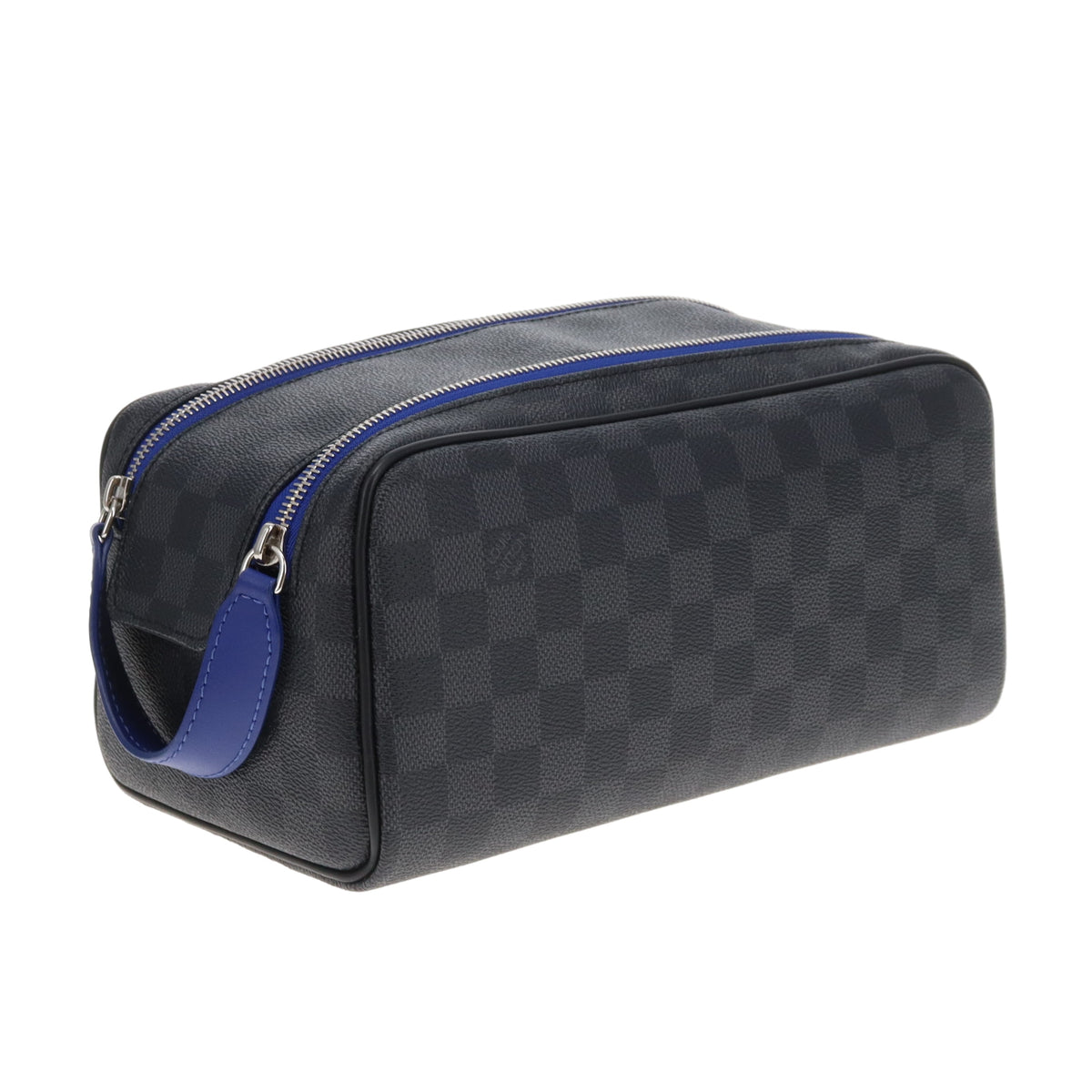 Louis Vuitton Dopp Toiletry Bag Damier Graphite and Blue (NFID)