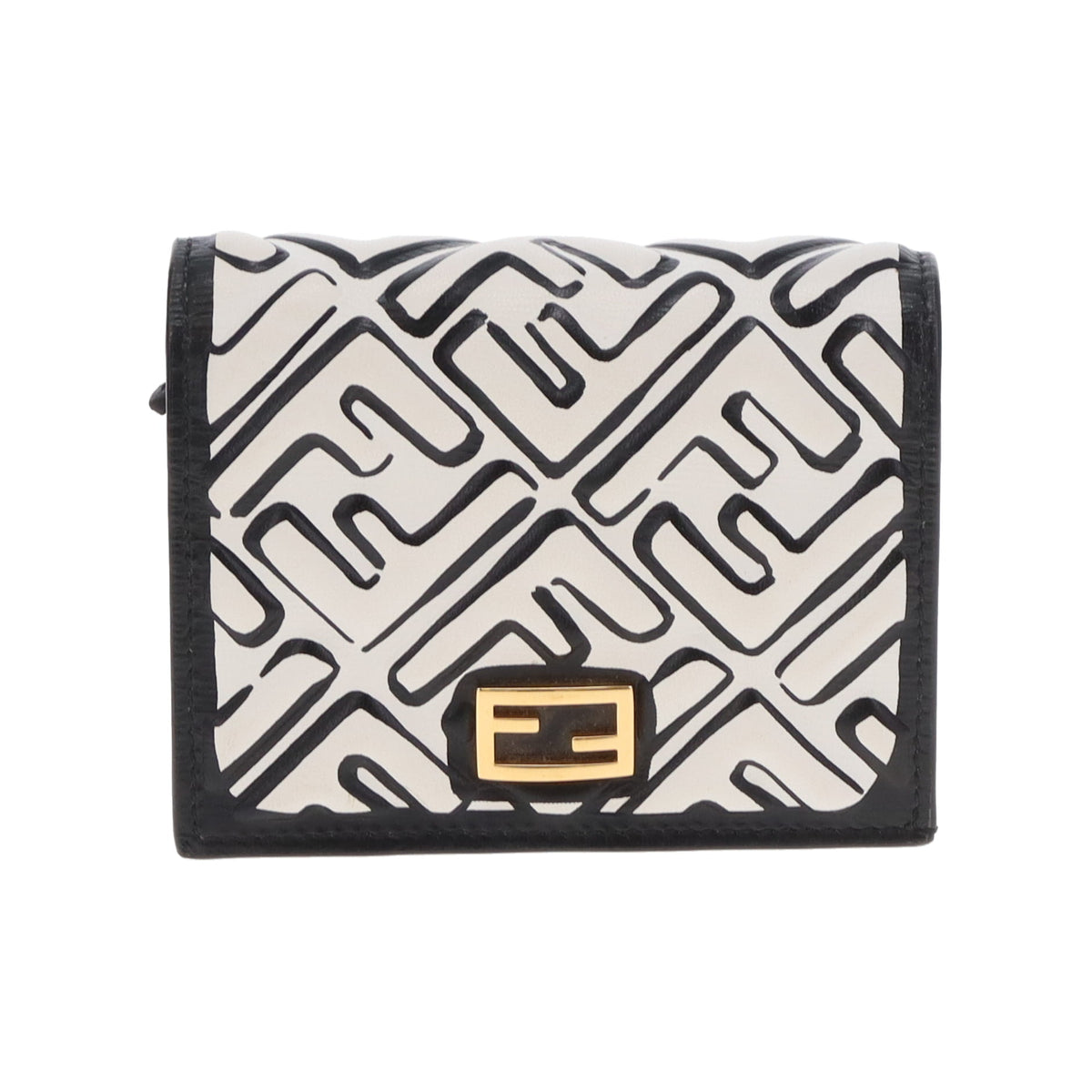 Fendi Baguette Card Case Graphic FF Logo