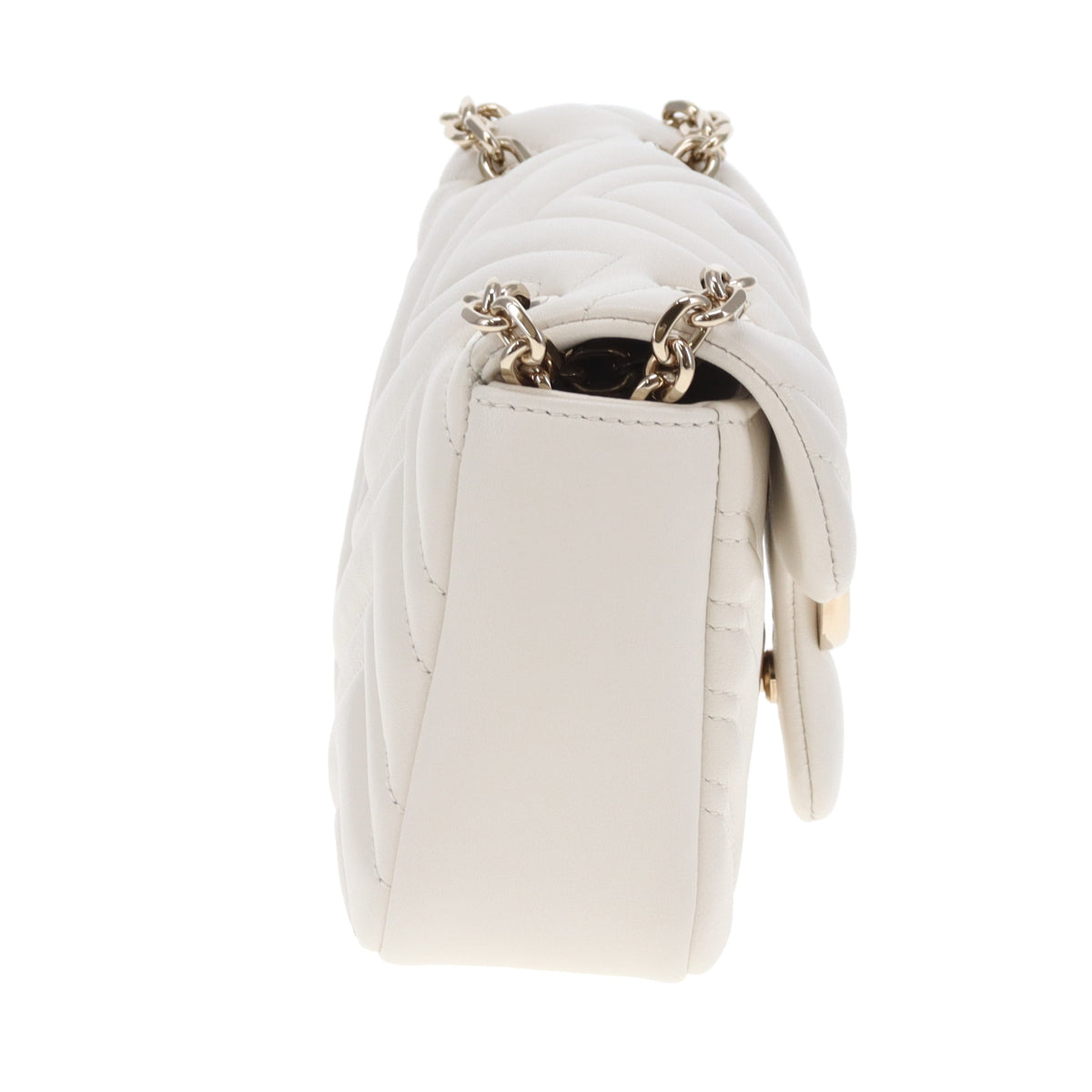 Gucci Marmont Small Flap (new model) White GHW